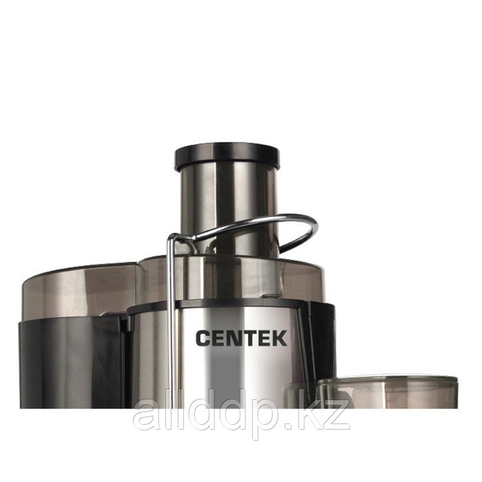 Соковыжималка Centek CT-1209, 600 Вт, 2 скорости+puls, серебристая