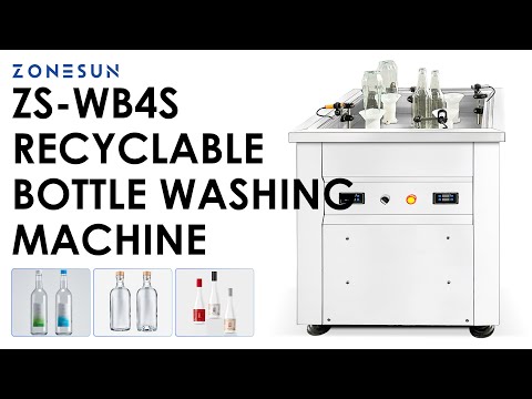 ZONESUN ZS-WB4S Полуавтоматическая машина для ополаскивания бутылок и мойки банок