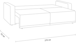 Divan Shanhay диван прямой Mod1109227, обивка микровелюр, 80х210х70 см, серый1