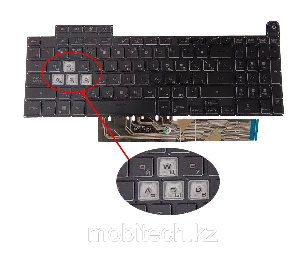 Клавиатуры Asus FA617 FX617 Asus TUF Gaming A16 FA617 FX617 клавиатура c EN/RU раскладкой C подсветкой RGB