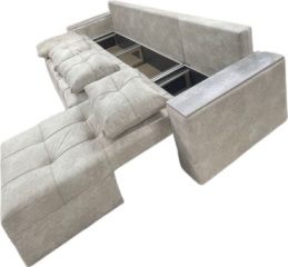 Soft market диван угловой Eleg 2, обивка велюр, 70х285х70 см, слоновая кость3