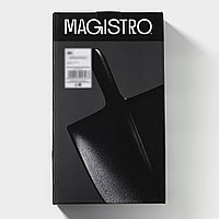 Блюдо для подачи Magistro «Carbon. Лопатка», 35,5×20,2 см, фарфор, чёрное4
