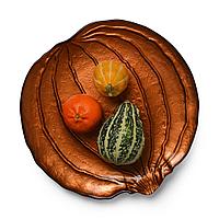 Fissman Блюдо Pumpkin 31,5х31,5х3 см, цвет оранжевый (стекло)2
