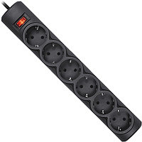Сетевой фильтр Defender DFS-153, 6 розеток, 3м, Black