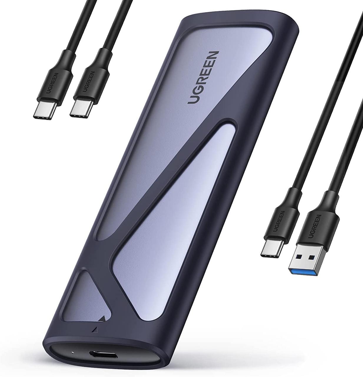 Корпус для установки M.2 SSD накопителя SATA M+B key/NVME M-Key (USB 3.1 Gen 2) CM400 (90264) UGREEN