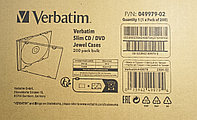Slim Box Бокс для CD/DVD дисков ПРОЗРАЧНО-ЧЕРНЫЙ (Verbatim)2