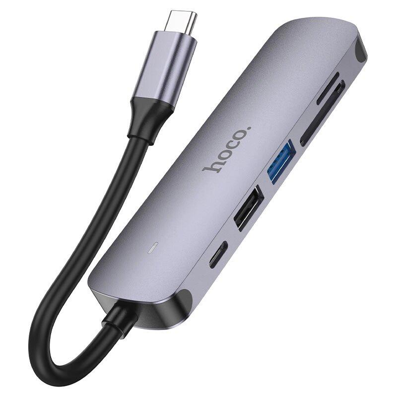 USB Хаб hoco hb28 HDTV + PD + USB3.0 + USB2.0 + SD + TF