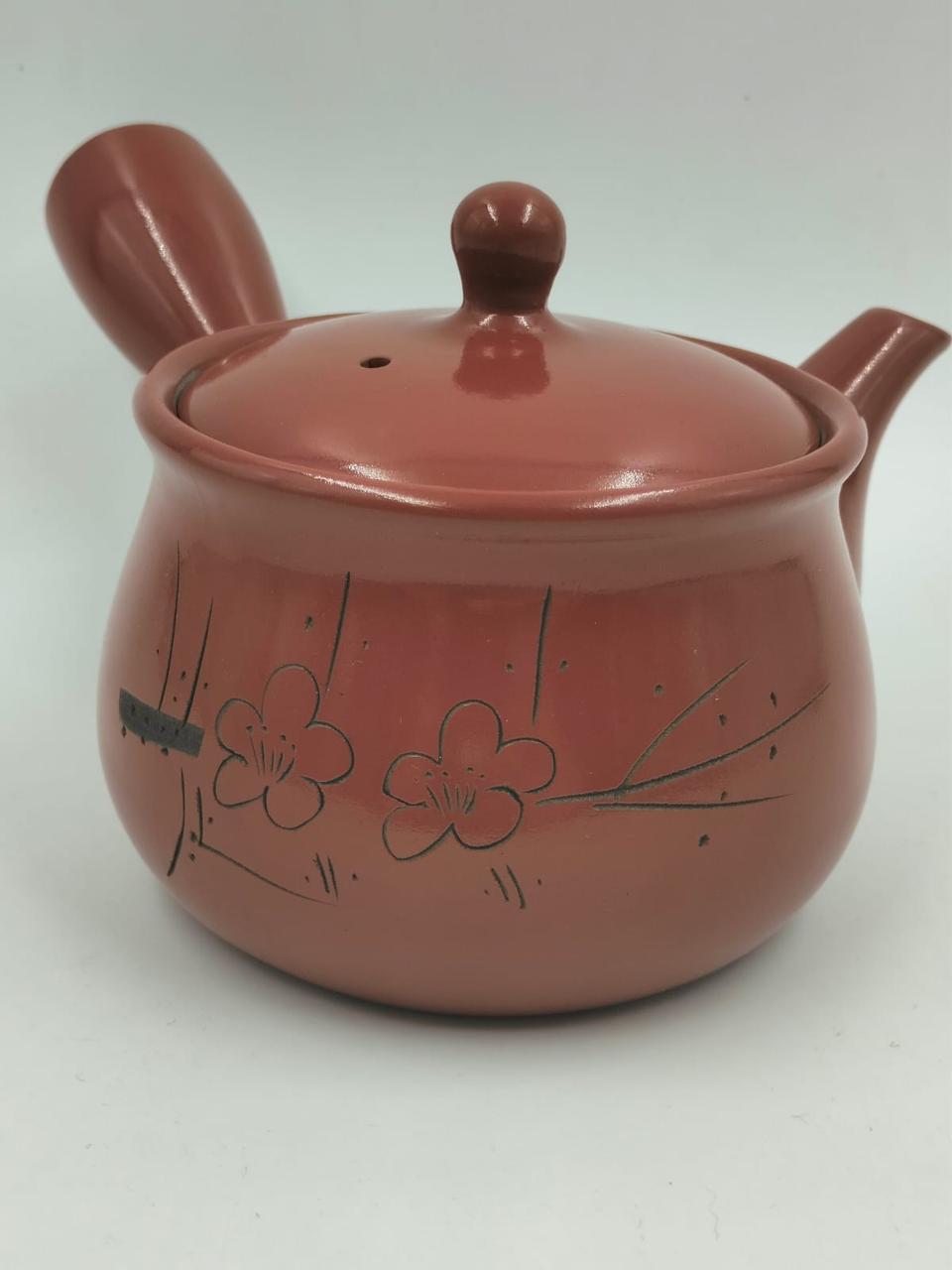 Японский керамический чайник кюсу с боковой ручкой