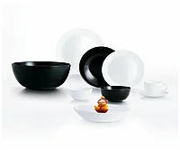 DIWALI BLACK/WHITE столовый сервиз на 6 персон из 44 предметов