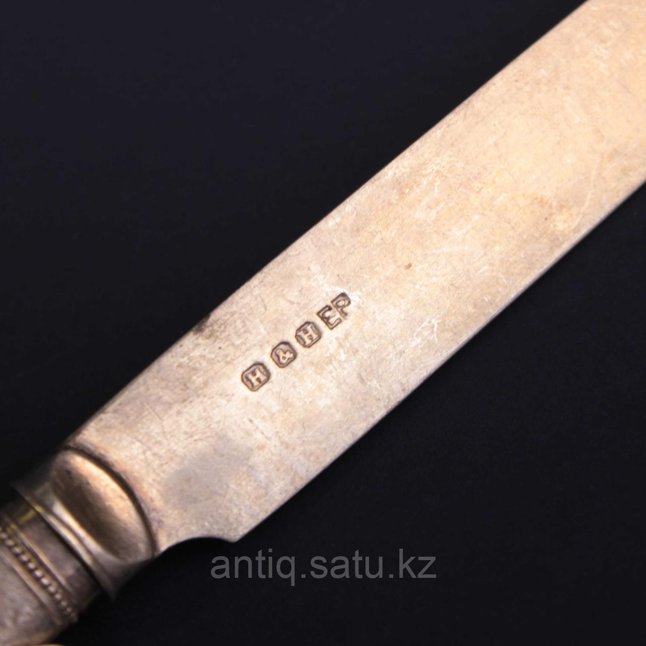 Комплект десертных приборов Ювелирная мастерская George Hape Англия. Шеффилд. 1915 год