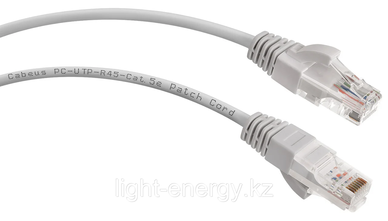 Патч-корд сетевой UTP, Cat.5e, LSZH, RJ-45, 2 м, Серый