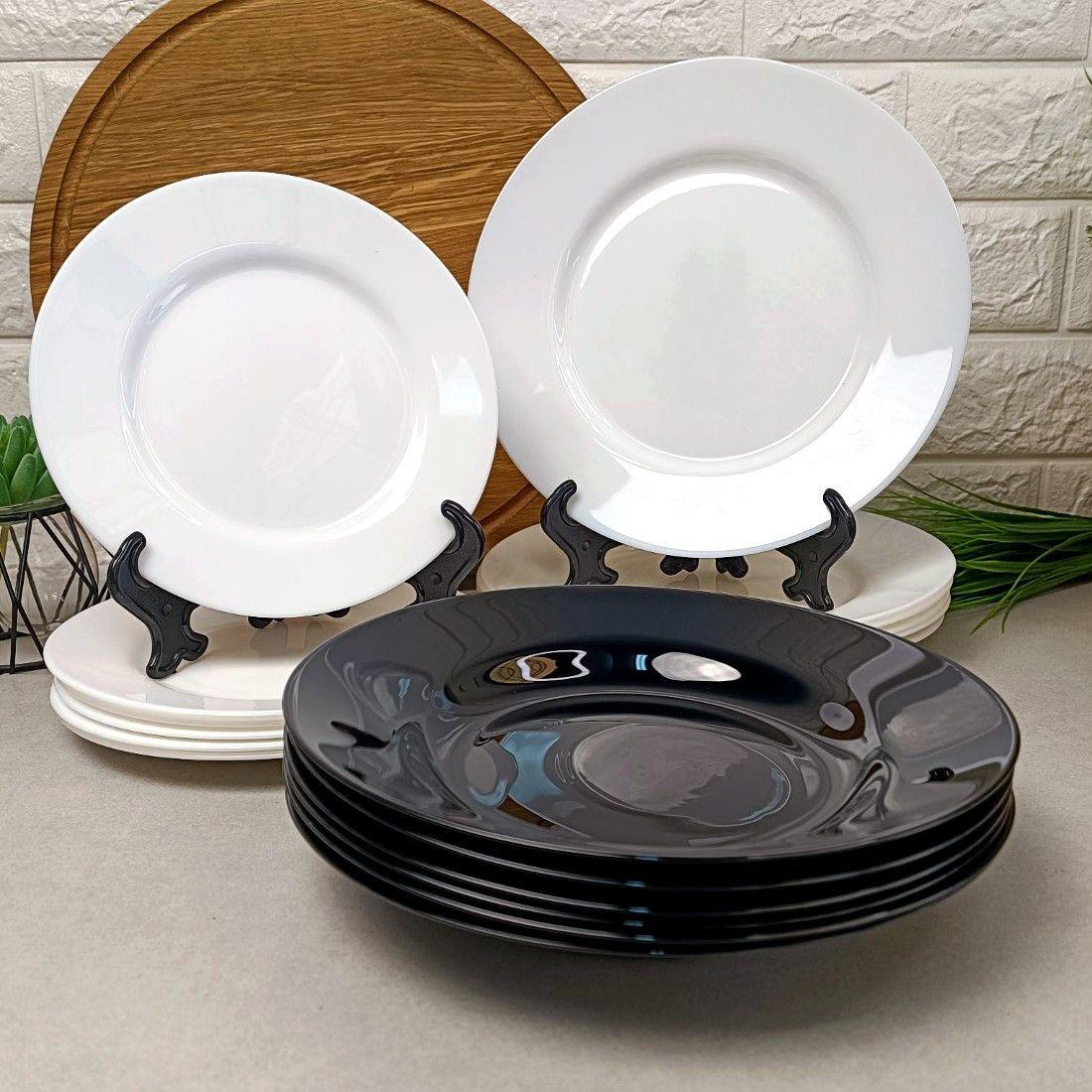 PLUMI BLACK/WHITE столовый сервиз на 6 персон из 18 предметов