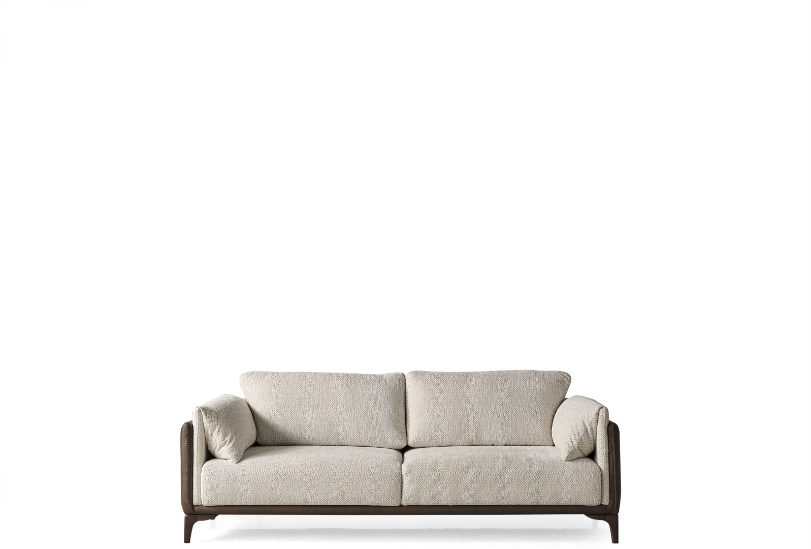ONSS Furniture диван прямой LARA ДИВАН, обивка комбинированная, 70х215х80 см, бежевый, темно-коричневый