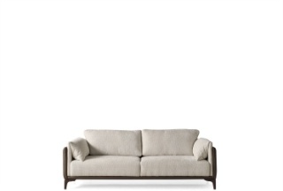 ONSS Furniture диван прямой LARA ДИВАН, обивка комбинированная, 70х215х80 см, бежевый, темно-коричневый