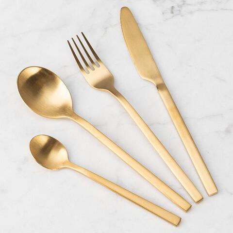 Набор столовых приборов для одной персоны FISSMAN Magistro Golden Cutlery (4 предмета)