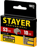 STAYER тип 53 (A/10/JT21), 10 мм, 1000 шт, калибр 23GA, скобы для степлера, Professional (3159-10)1