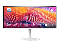 Монитор MSI Modern MD342CQPW 34" VA 3440x1440 / 120Hz / 1ms / 300cd/m² / 3500:1 / 2xHDMI / Type-C / DP / 2x3W