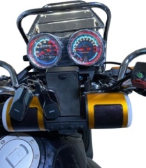 Мотоцикл Almotor ALR200 черный, золотистый4