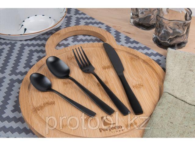 Набор столовых приборов, 24 шт., черный матовый, серия Majestic, PERFECTO LINEA (PERFECTO LINEA)