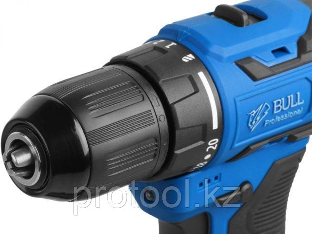 Аккум. дрель-шуруповерт BULL SR 1804 в чем. БЕСЩЕТ., Импульс., 18 В, 45 Н*м, 2х2 А*ч, з/у 4 А (шурупы до 10