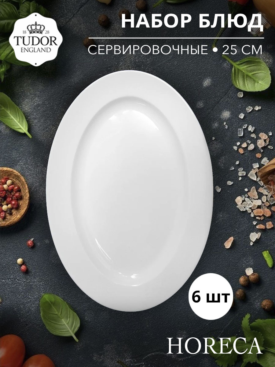 Блюдо овальное 25 см HORECA TU2683-2 (набор 6шт) TUDOR