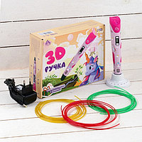 3D ручка Luazon Unicorn, дисплей, работа с пластиком ABS и PLA, пластик в комплекте1