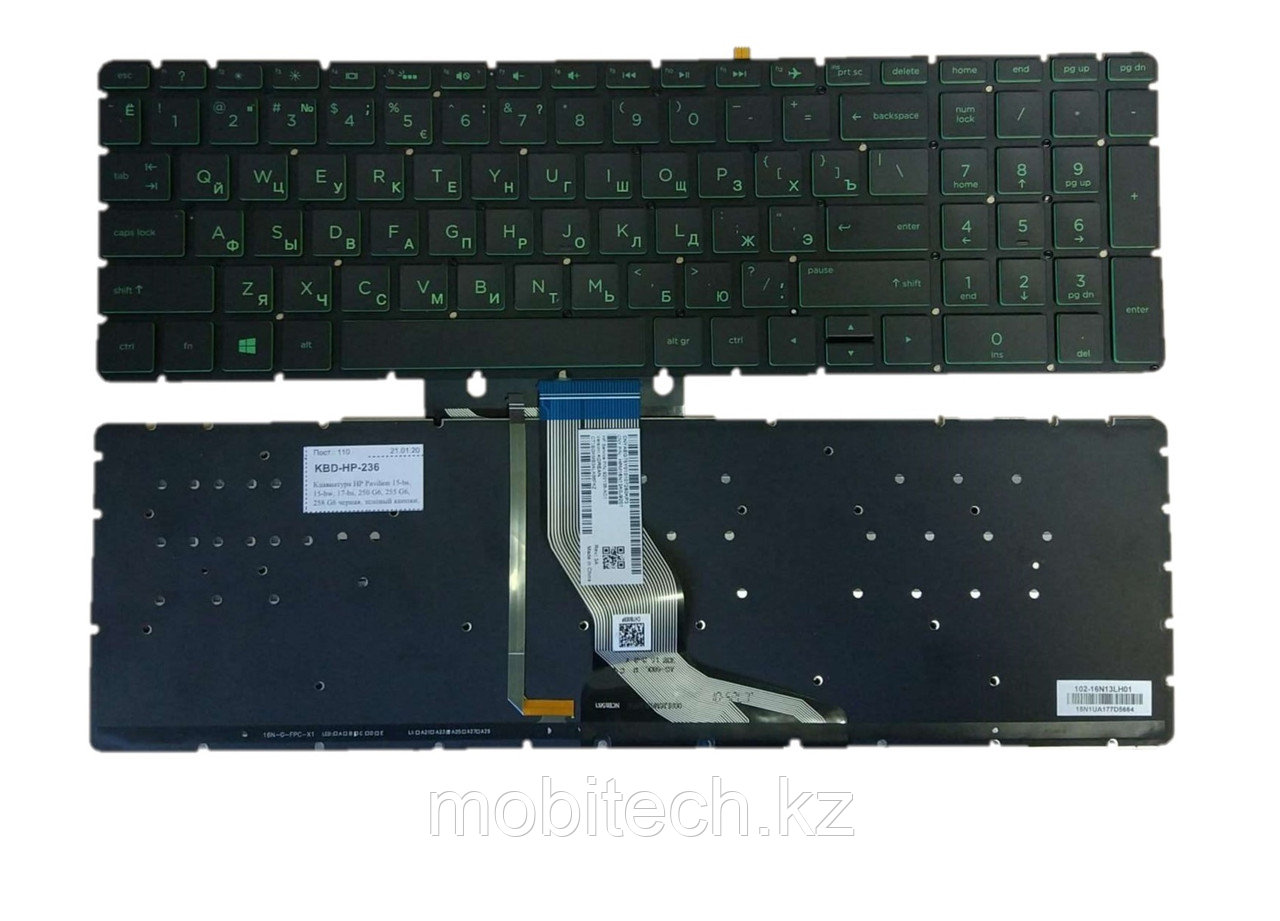 Клавиатуры HP 15-S 15S-FQ 15S-EQ 15-BS 15-CB 15-BW 15-RA 15-CC 17-BS 250 G6, клавиатура c RU/EN раскладкой