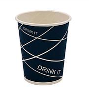 Стакан бумажный "DRINK IT" 350 мл