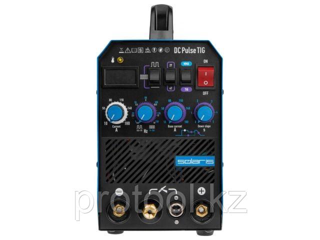 Инверторный аппарат аргонодуговой сварки SOLARIS TIG-200P (DC TIG; HF; Pulse; MMA; 180 A; 150 В-240 В)