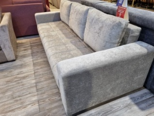 AllMarket диван прямой Montreal, обивка микровелюр, 80х220х80 см, серый1