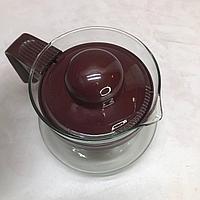 Чайник заварочный стеклянный с удобной ручкой для заварки кофе, чая 500 мл XY-501 бордовый6
