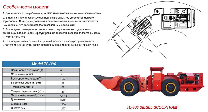 Погрузо-доставочная машина (ПДМ) TC 306, Diesel