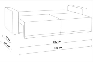 Divan Shanhay диван прямой Модерн, обивка микровелюр, 80х220х70 см, бежевый2