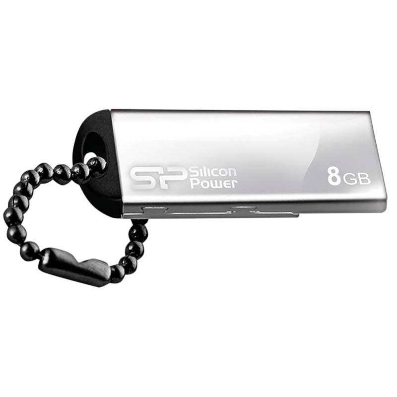 Память SiliconPower USB Flash 8GB USB2.0 Touch 830 серебристый