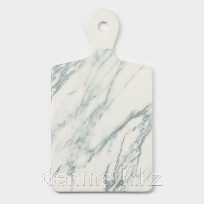 Блюдо Magistro Real Marble, 25×14 см, фарфор, белое