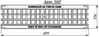 Решетка водоприемная Gidrolica Standart РВ -10.13,6.50 ячеистая чугунная ВЧ, кл. С2501
