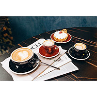 Кофейная пара фарфоровая Magistro Coffee time, 2 предмета: чашка 200 мл, блюдце d=14,5 см, цвет чёрн ...7