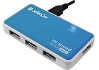Разветвитель Defender Quadro Power USB2.0, 4 порта HUB, блок питания 2A1