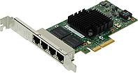 Сетевая карта Intel I350-T4, 4x1GbE RJ-45, PCI-E x4, iSCSI, NFS, VMDq