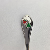 Серебряная ложка с эмалью клубника Красная Пресня 9306201