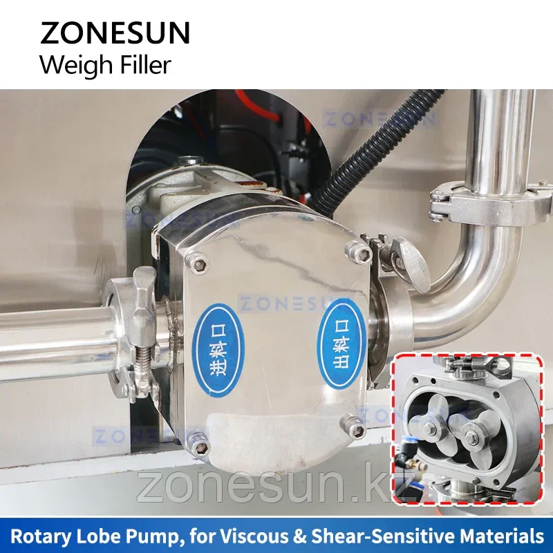 ZONESUN ZS-RPW1Z Настольная роторно-кулачковая машина для взвешивания и фасовки пасты