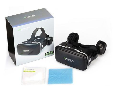 Комплект для виртуальной реальности 3D-очки с наушниками + bluetooth пульт VR Shinecon S-Max