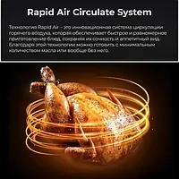 Аэрогриль 8-в-1 со стеклянной чашей 17л RAF + большой комплект аксессуаров4