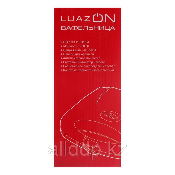 Вафельница электрическая LuazON LT-08, 750 Вт, орешки, антипригарное покрытие, черная