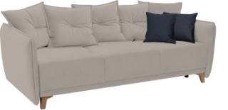 TURAN HOME диван прямой Solo EW 246497606, обивка велюр, 98х226х106 см, серый
