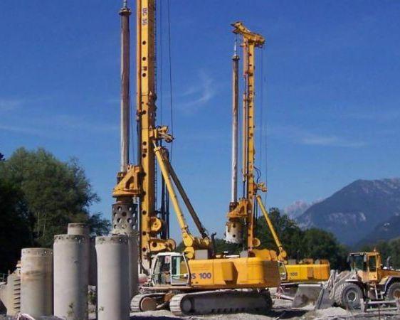 Установка раскатанных свай (d250-300 мм)