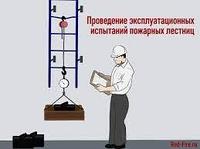 Лабораторные испытания стационарных наружных маршевых пожарных лестниц
