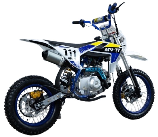 Мотоцикл PIT ATV-TY белый, синий, желтый