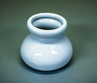 Декоративная баночка -сувенир (керамика, белая),6,5см