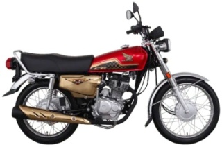 Мотоцикл Honda CG 125S черный, красный, золотистый